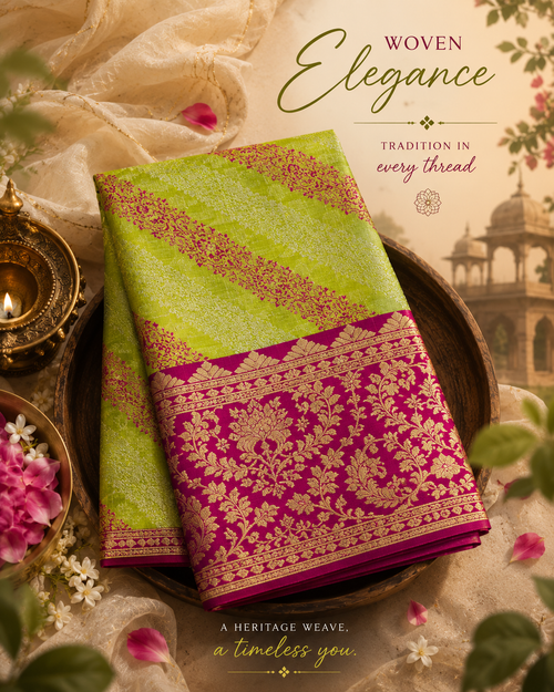 Saree Sutra Royal Bridal Silk Saree – Red & Gold